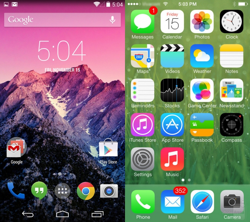 sự khác biệt cơ bản giữa hệ điều hành iOS và Android 5